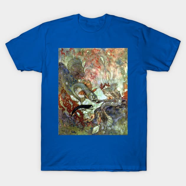 The Merman King - Edmund Dulac T-Shirt by forgottenbeauty